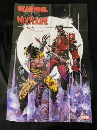 Deadpool & Wolverine WWIII 24" X 36" Kubert Promo Poster- Brand New